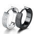316L Surgical Steel Classic Frosted Men Women Hypoallergenic Huggie Hoop Earring